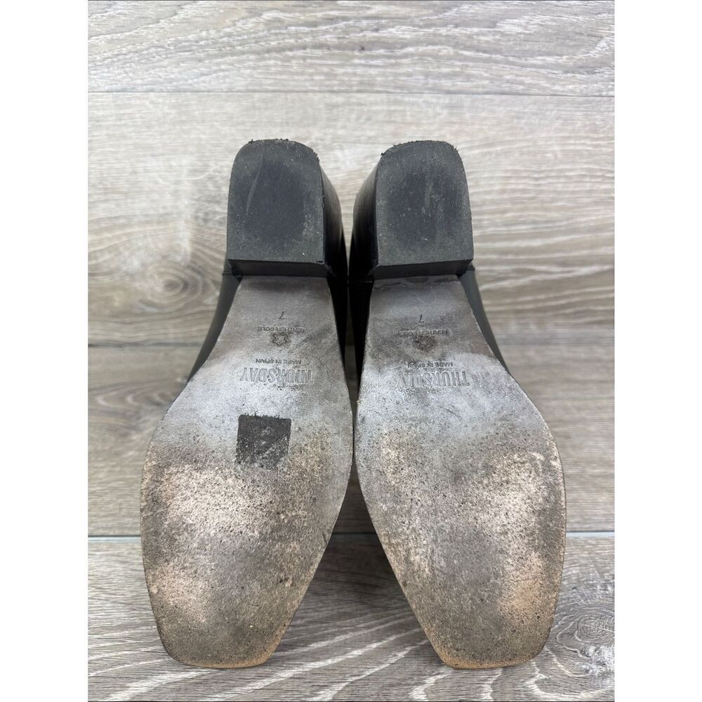 Thursday Boot Co SoHo Women’s S 7 Black Leather 3” Heel Pull On Chelsea Boots - Picture 7 of 11